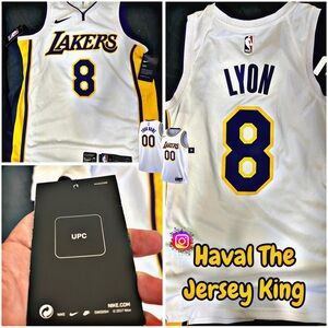 Custom Los Angeles Lakers Nike Association Edition Swingman Jersey - White